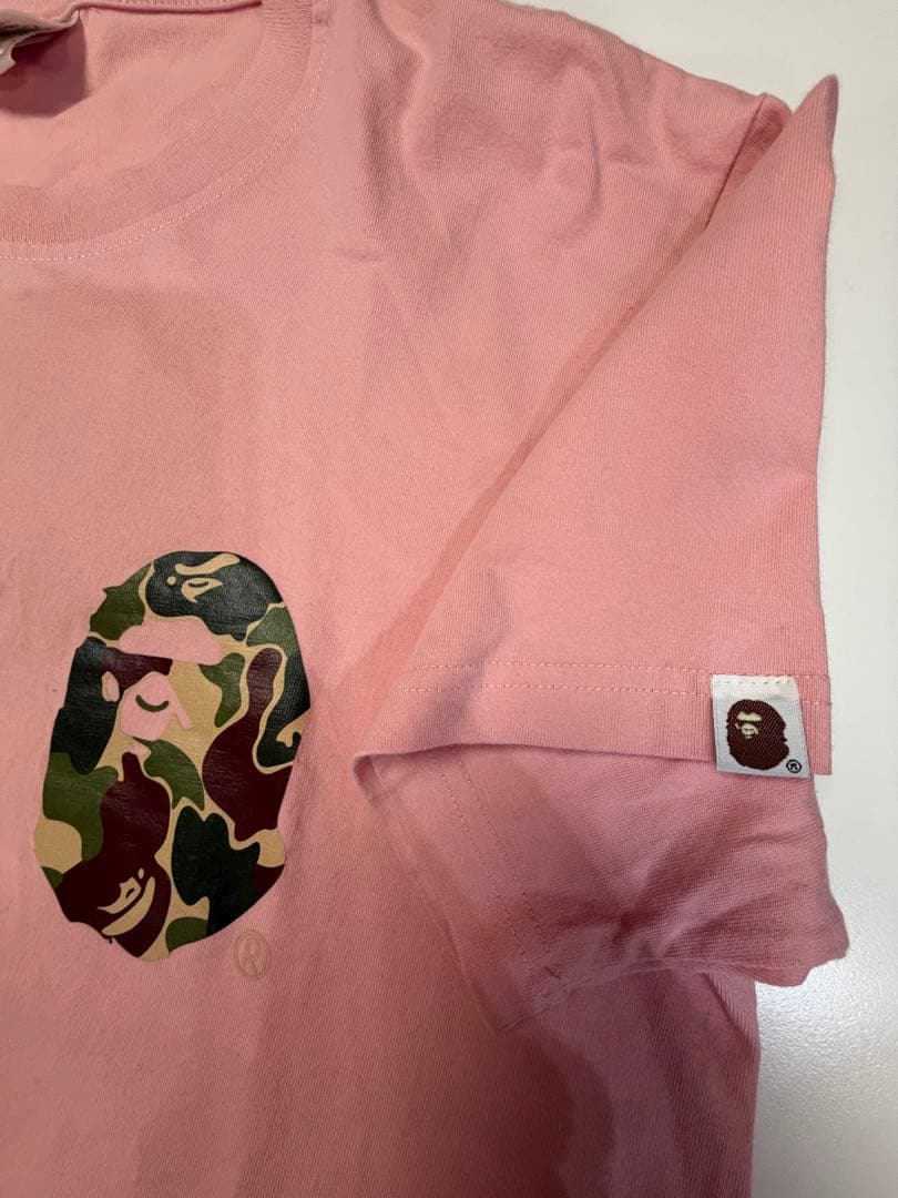 A BATHING APE ピンク Tシャツ Mサイズ ストゥーシー