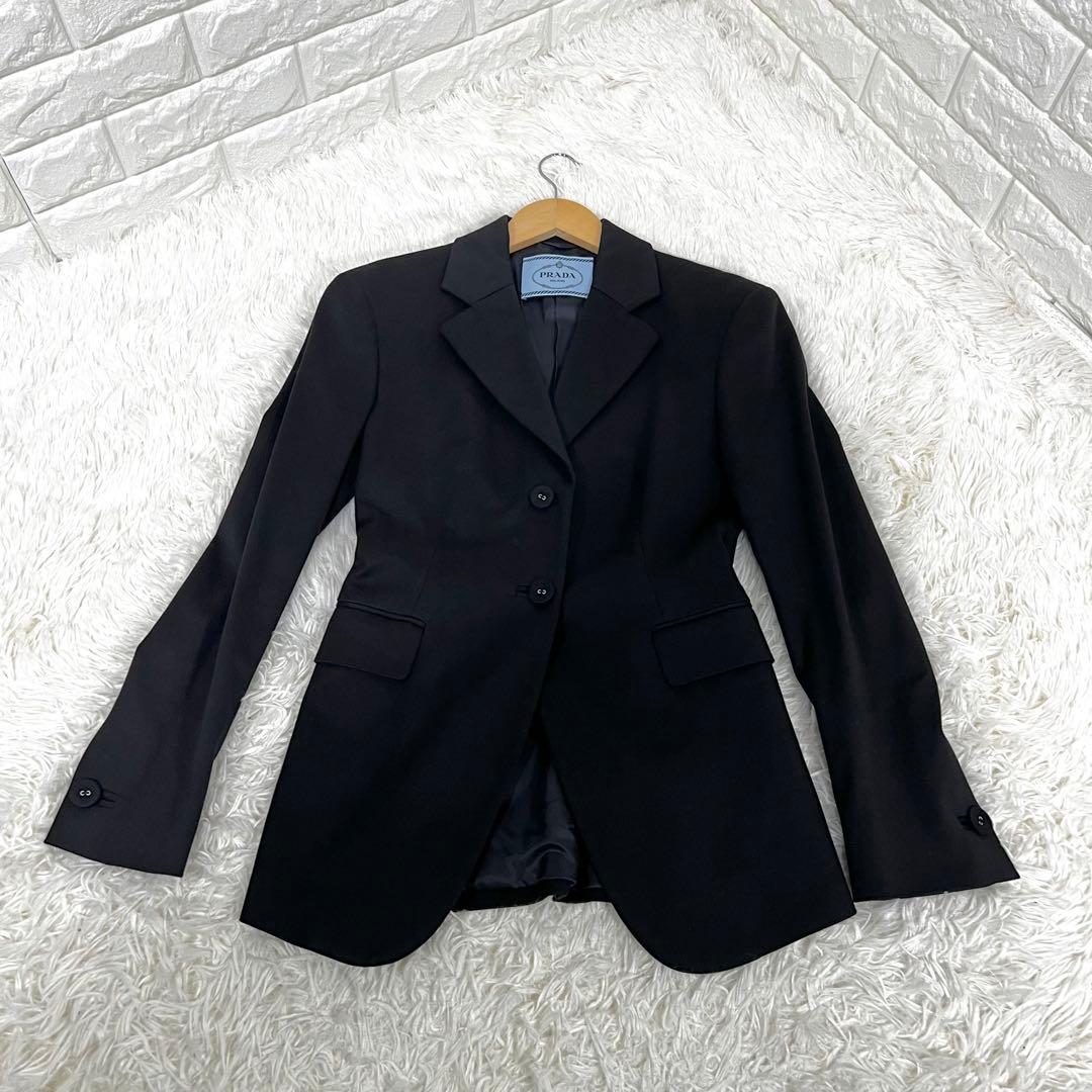 良品✨PRADA プラダ✨テーラードジャケット 黒 サイズ40 イタリア製