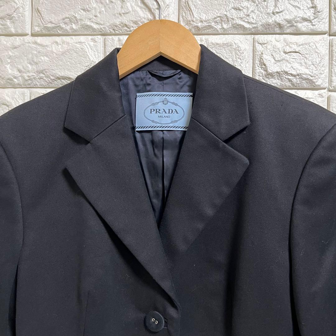 良品✨PRADA プラダ✨テーラードジャケット 黒 サイズ40 イタリア製