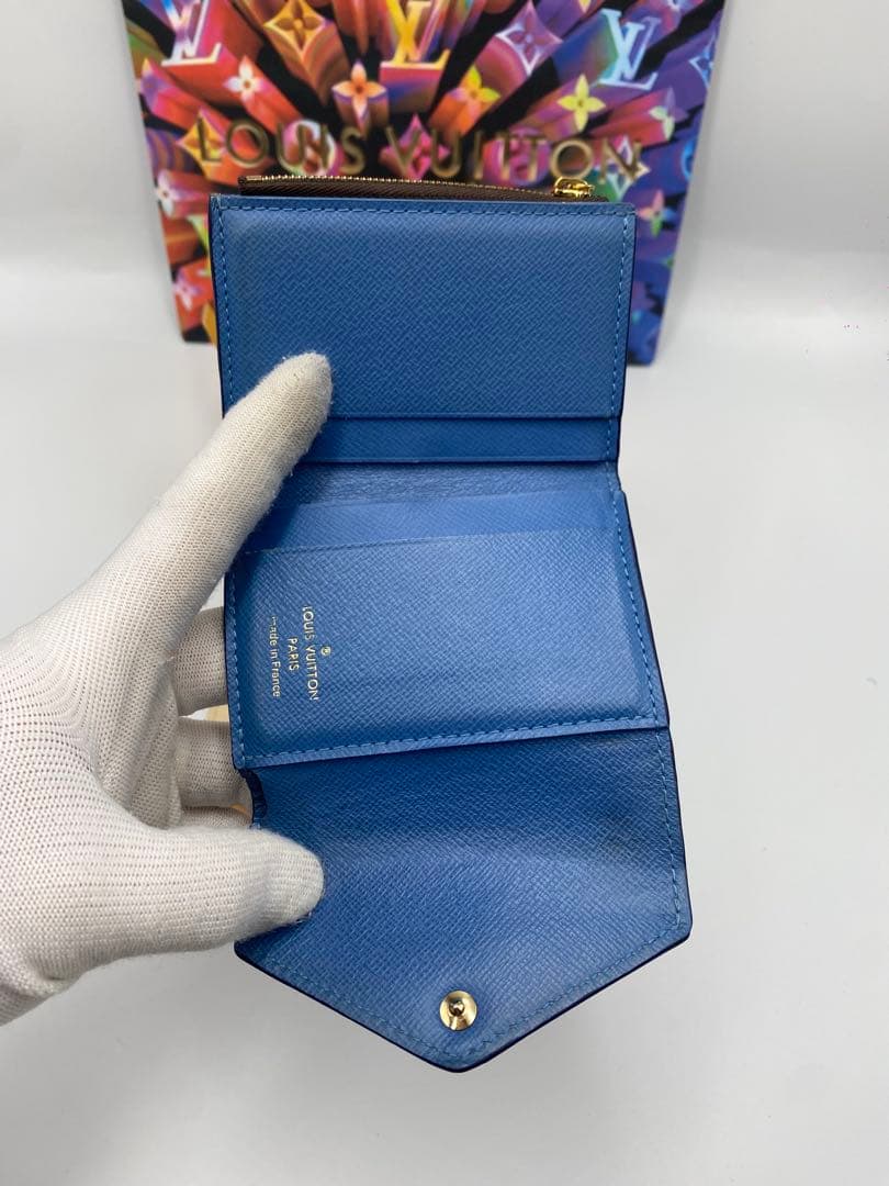【美品】ルイヴィトン☆ポルトフォイユ ゾエ フューシャ 三つ折り財布