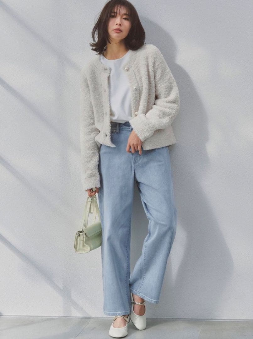 【UNFILO DENIM撥水ストレッチ ルーズワイドデニム