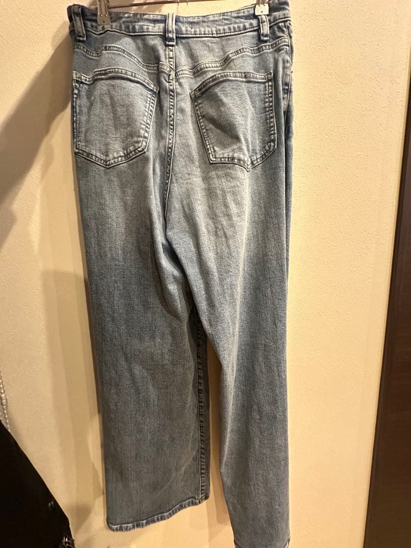 【UNFILO DENIM撥水ストレッチ ルーズワイドデニム