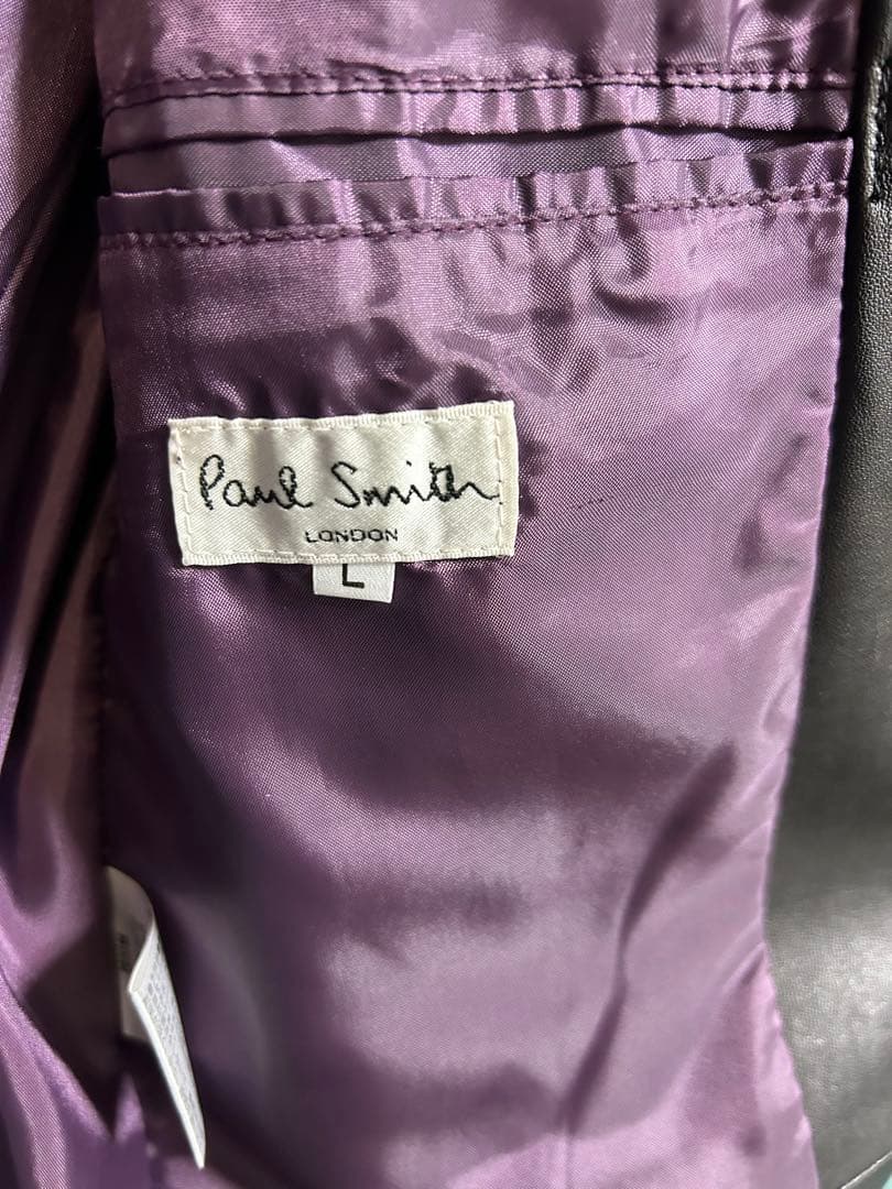 Paul Smith ポールスミス 牛革 レザー テーラードジャケット Lサイズ