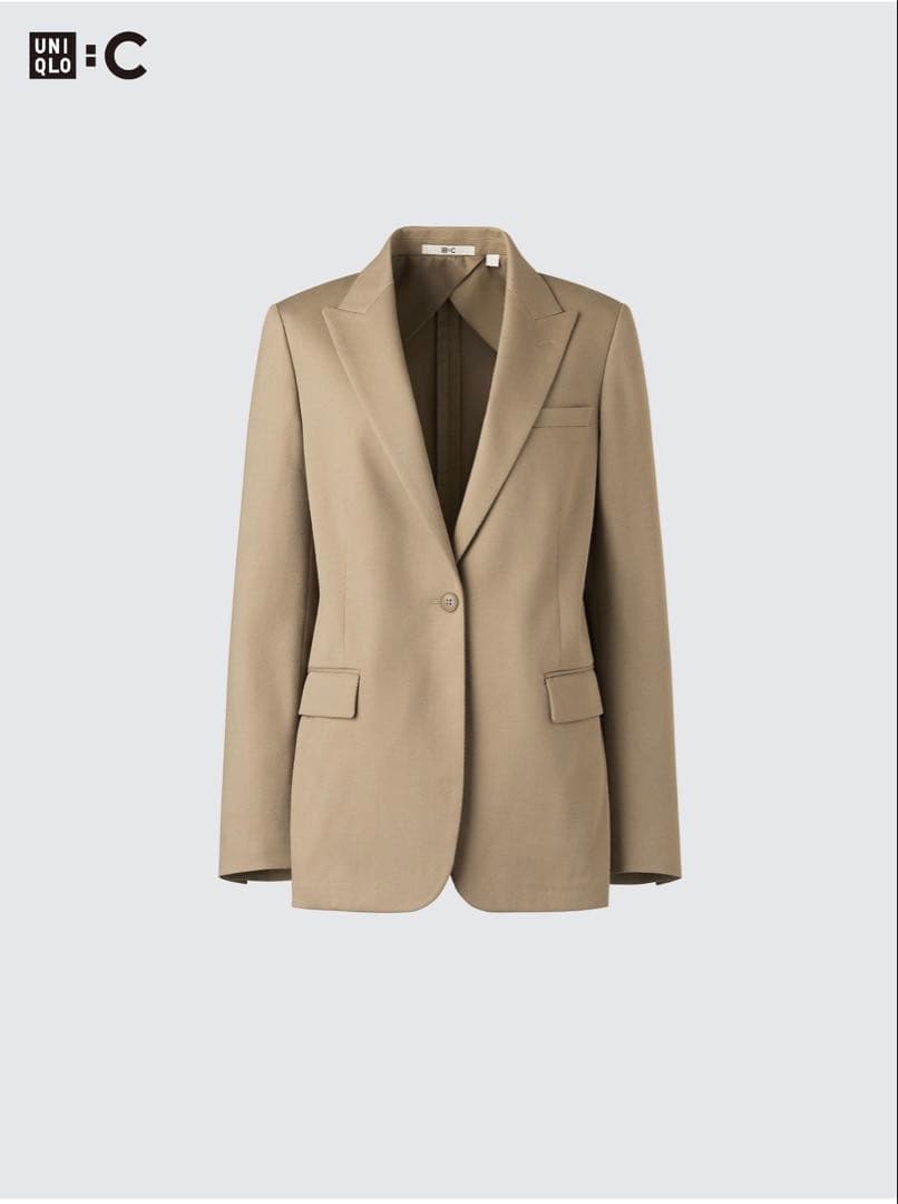 【新品タグ付き】 UNIQLOC ネイビー&ベージュテーラードジャケット XL