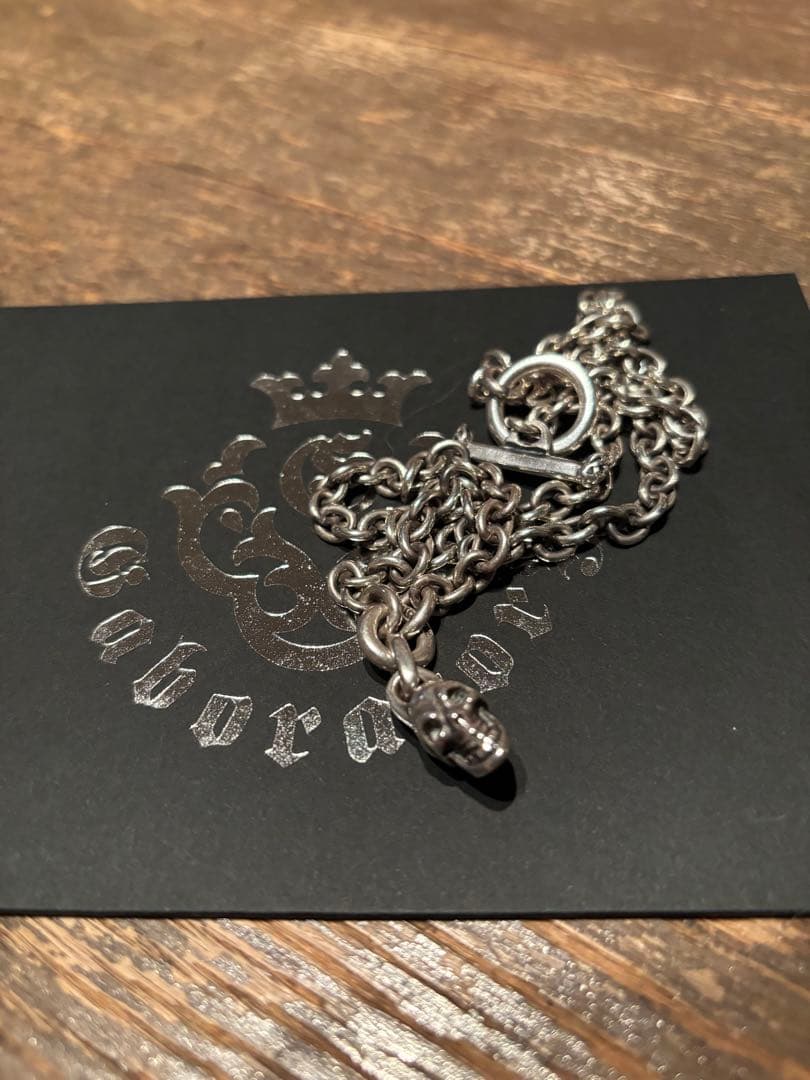 アクセサリー gaboratory quarter scull necklace
