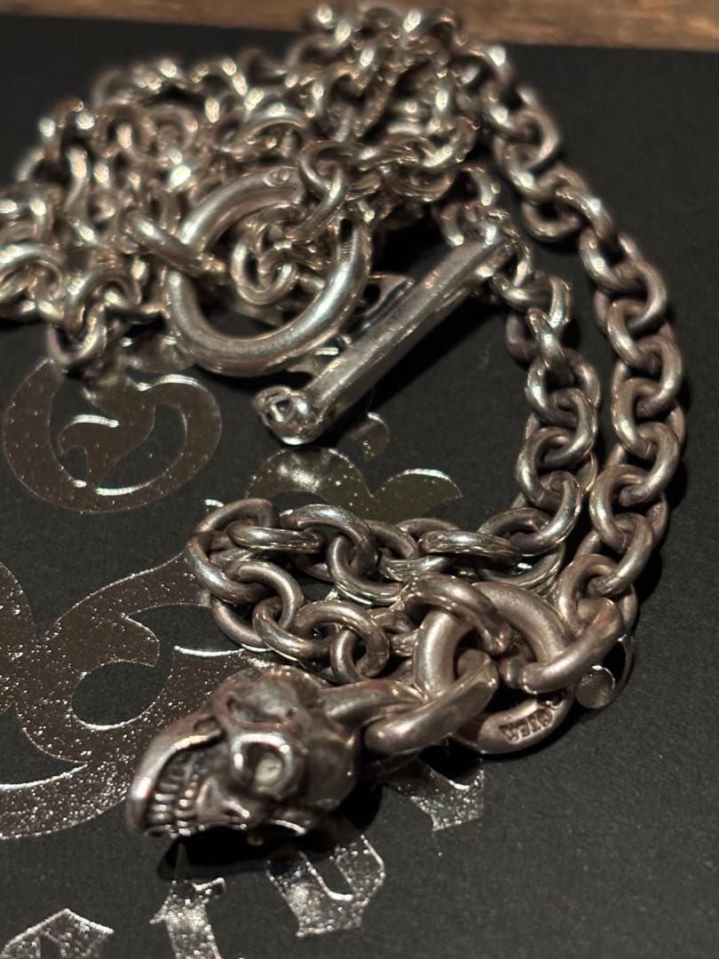 アクセサリー gaboratory quarter scull necklace