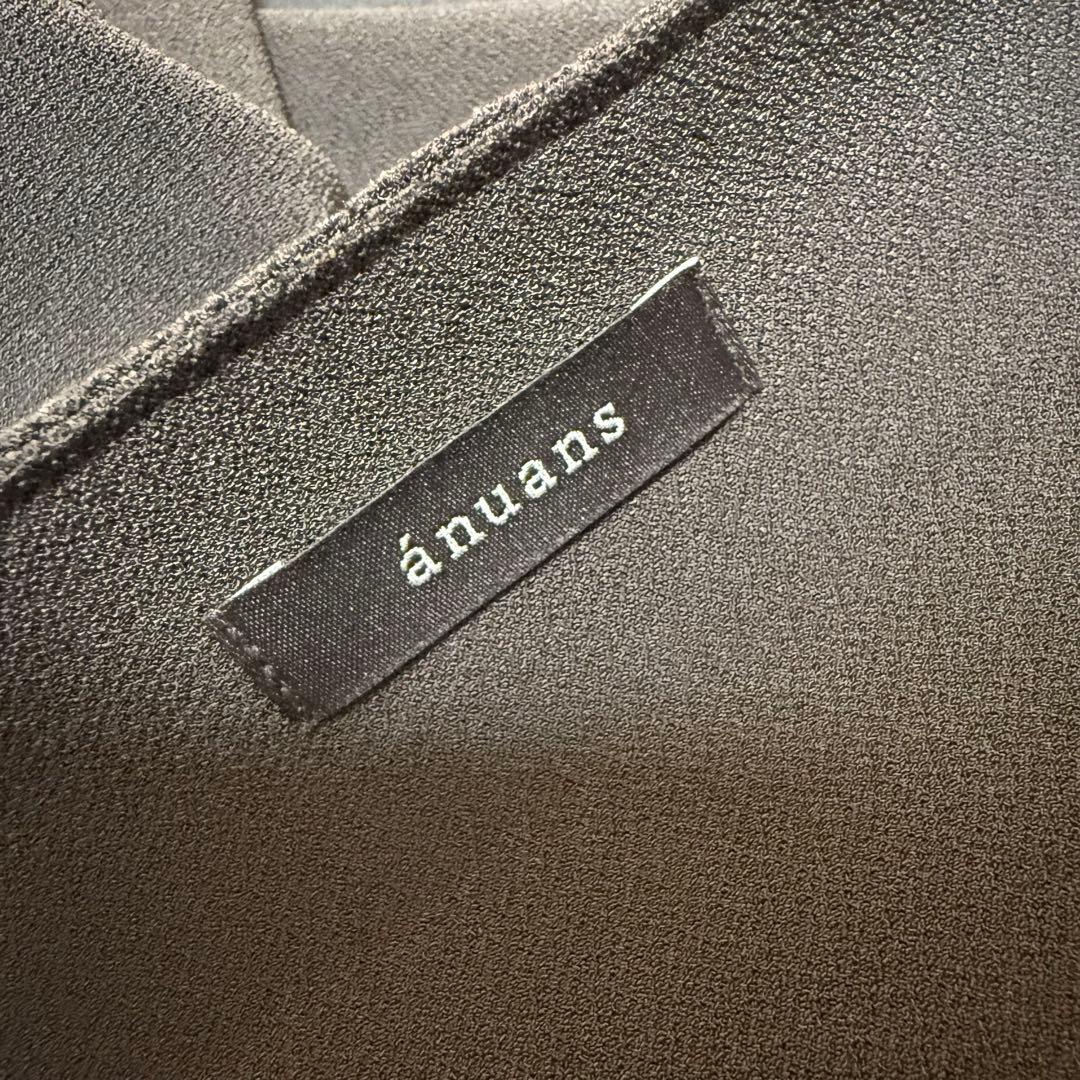 anuans アニュアンス カットジョーゼットショートカーディガン ブラウン S