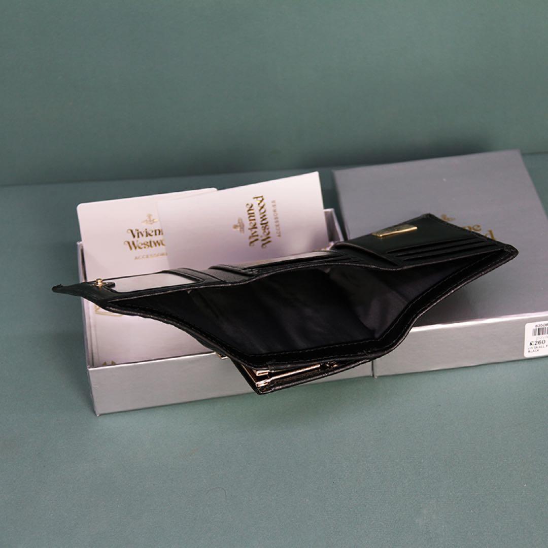Vivienne Westwood ブラック三つ折り財布 ＃1145