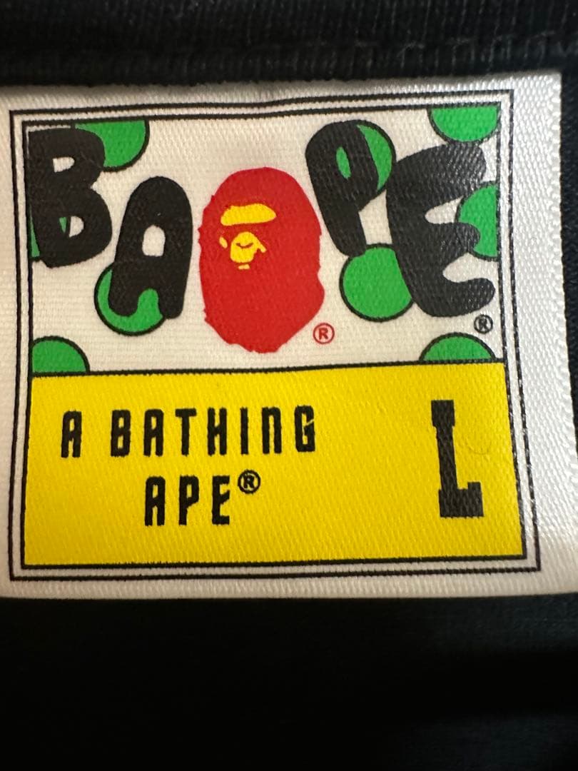 A BATHING APE エイプ メンサイ柄 Tシャツ L