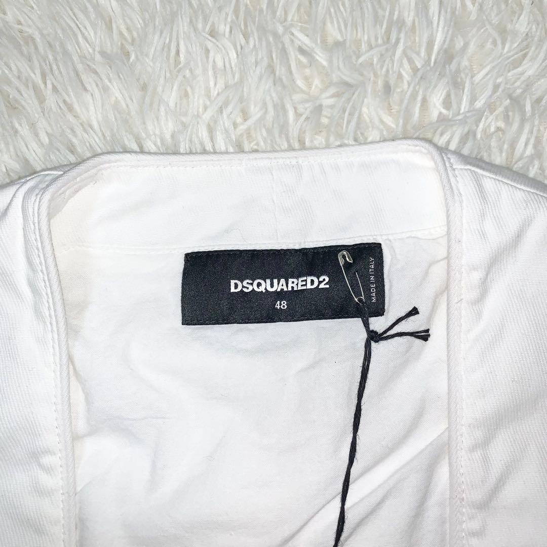 新品 DSQUARED2 ベスト スタッズ ロゴワッペン イタリア製 L相当