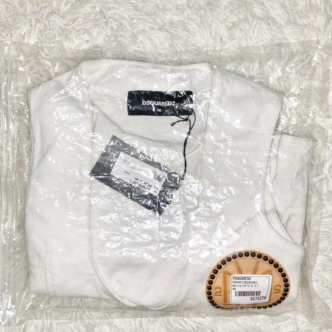 新品 DSQUARED2 ベスト スタッズ ロゴワッペン イタリア製 L相当