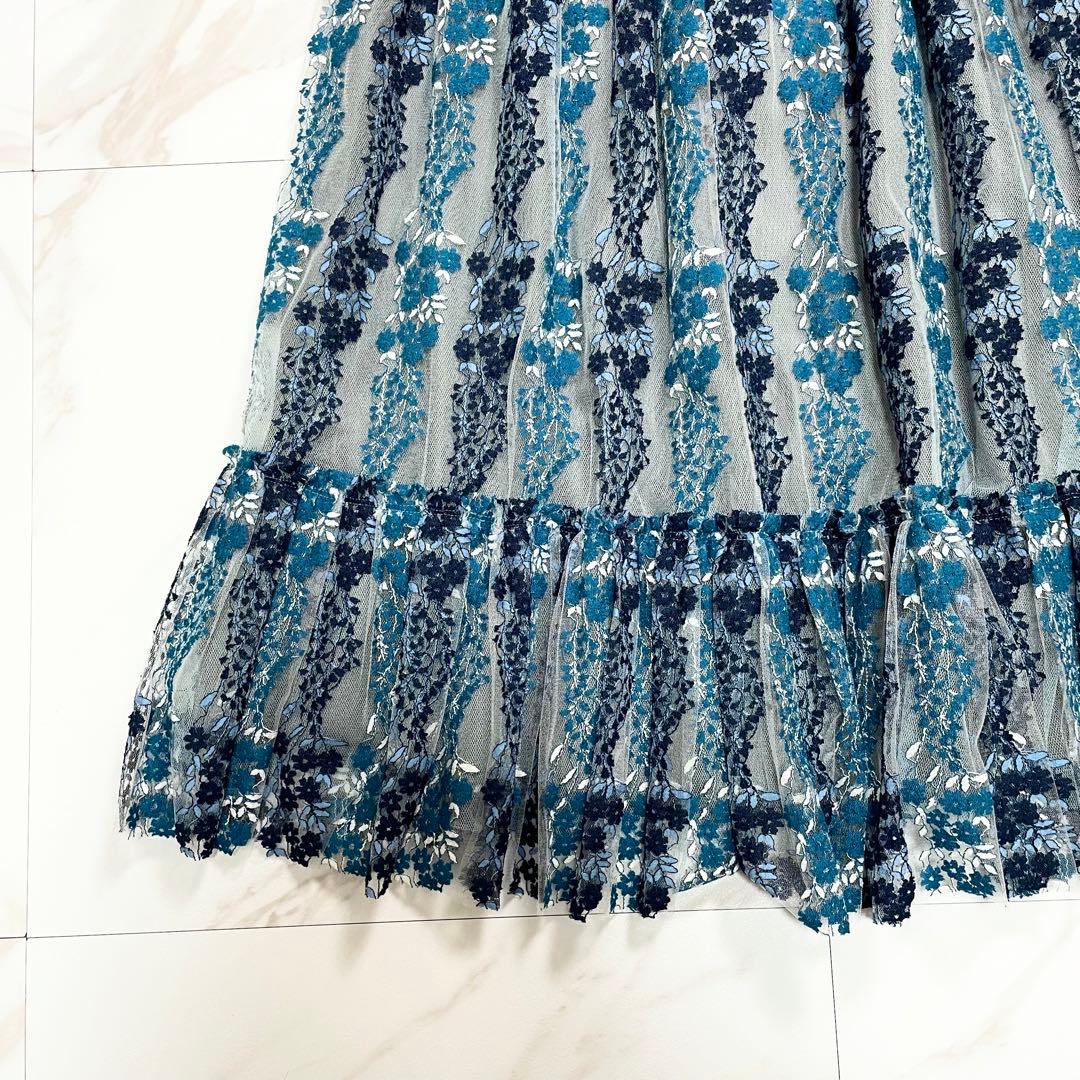 TOCCA トッカ フローラル レース ドレス フレアスリーブ チュール 2