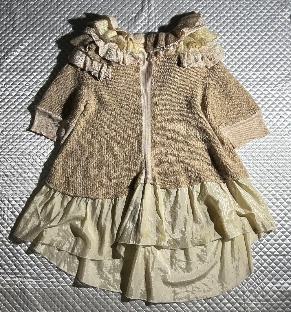 ARCHIVE ノゾミイシグロ フリルニットドレス ワンピース 異素材