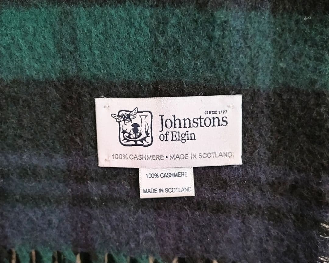 Johnstonsジョンストンズオブエルガンカシミヤ ストール 【美品】