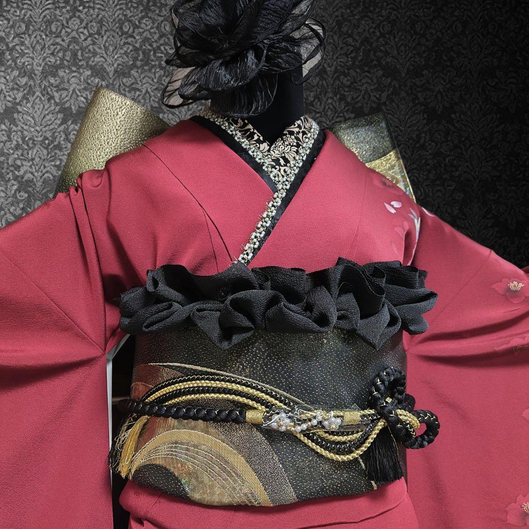 SALE中！振袖フルセット(8点)成人式・京都きもの友禅・大輪牡丹柄・暈し染め