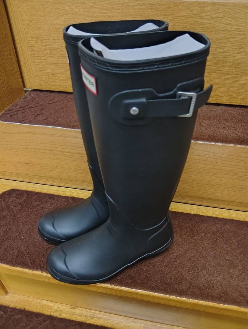 【未使用】HUNTER トール 黒 UK4 EU37 23〜23.5cm