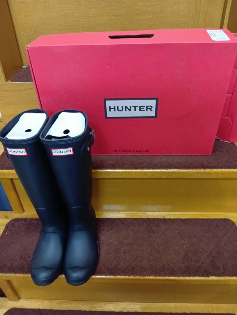 【未使用】HUNTER トール 黒 UK4 EU37 23〜23.5cm