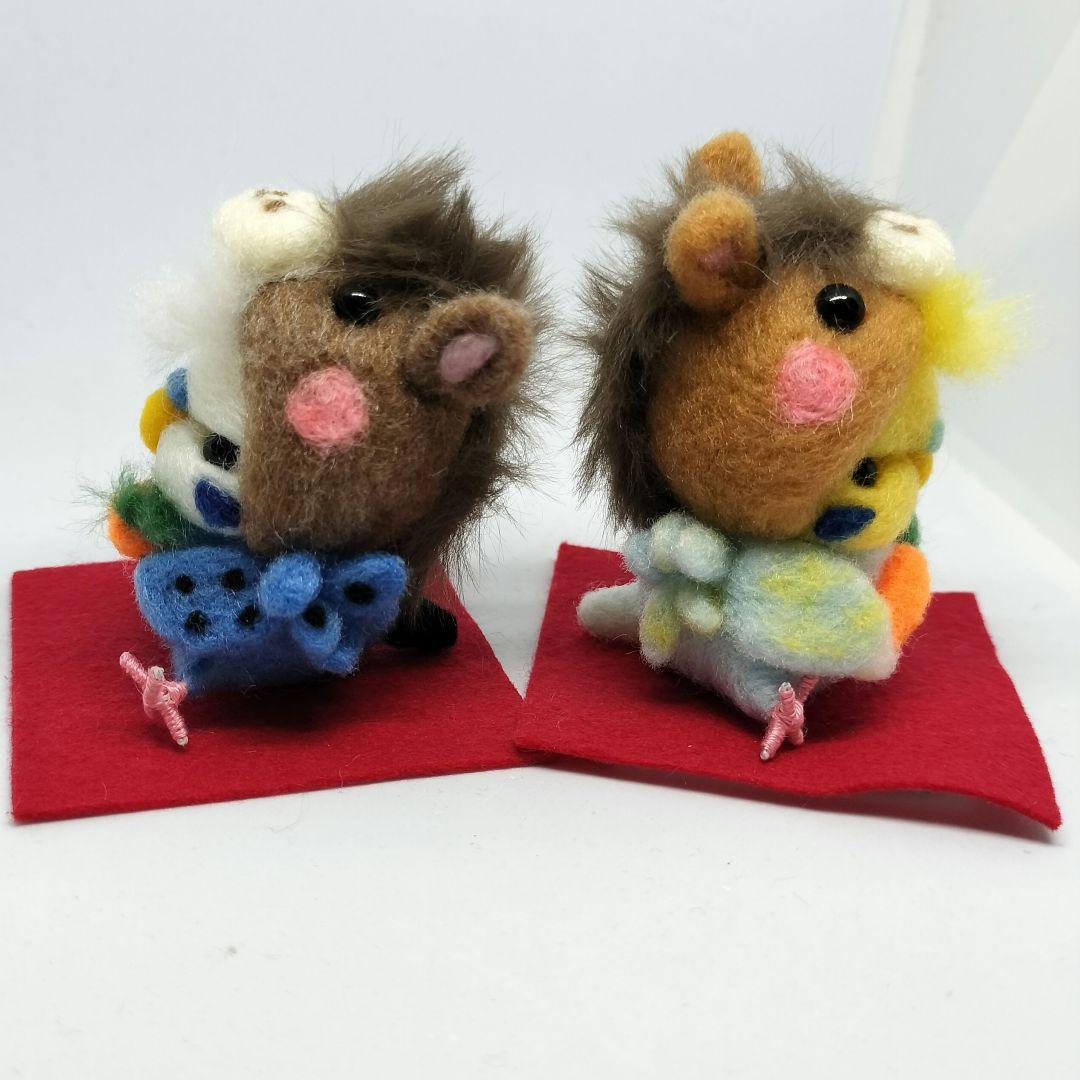 【aitouu】羊毛フェルト インコちゃんのお正月飾り オーダーページ