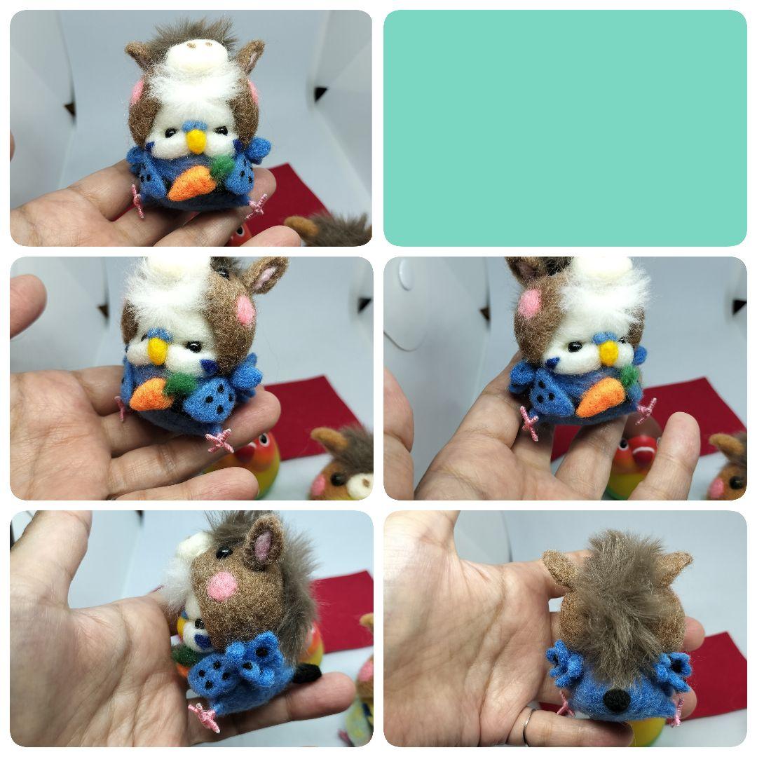 【aitouu】羊毛フェルト インコちゃんのお正月飾り オーダーページ
