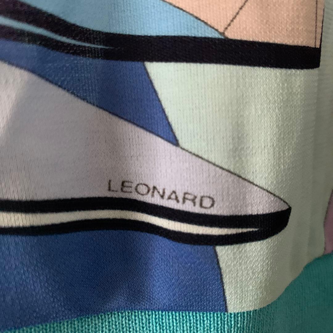 新品LEONARD スポーツ　ブルー系 ポロシャツ 半袖 40