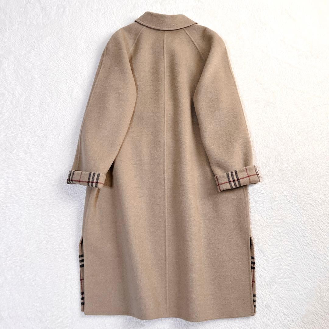 バーバリーロンドン ダブルフェイス ロングコート カシミヤ ベージュ 2XL