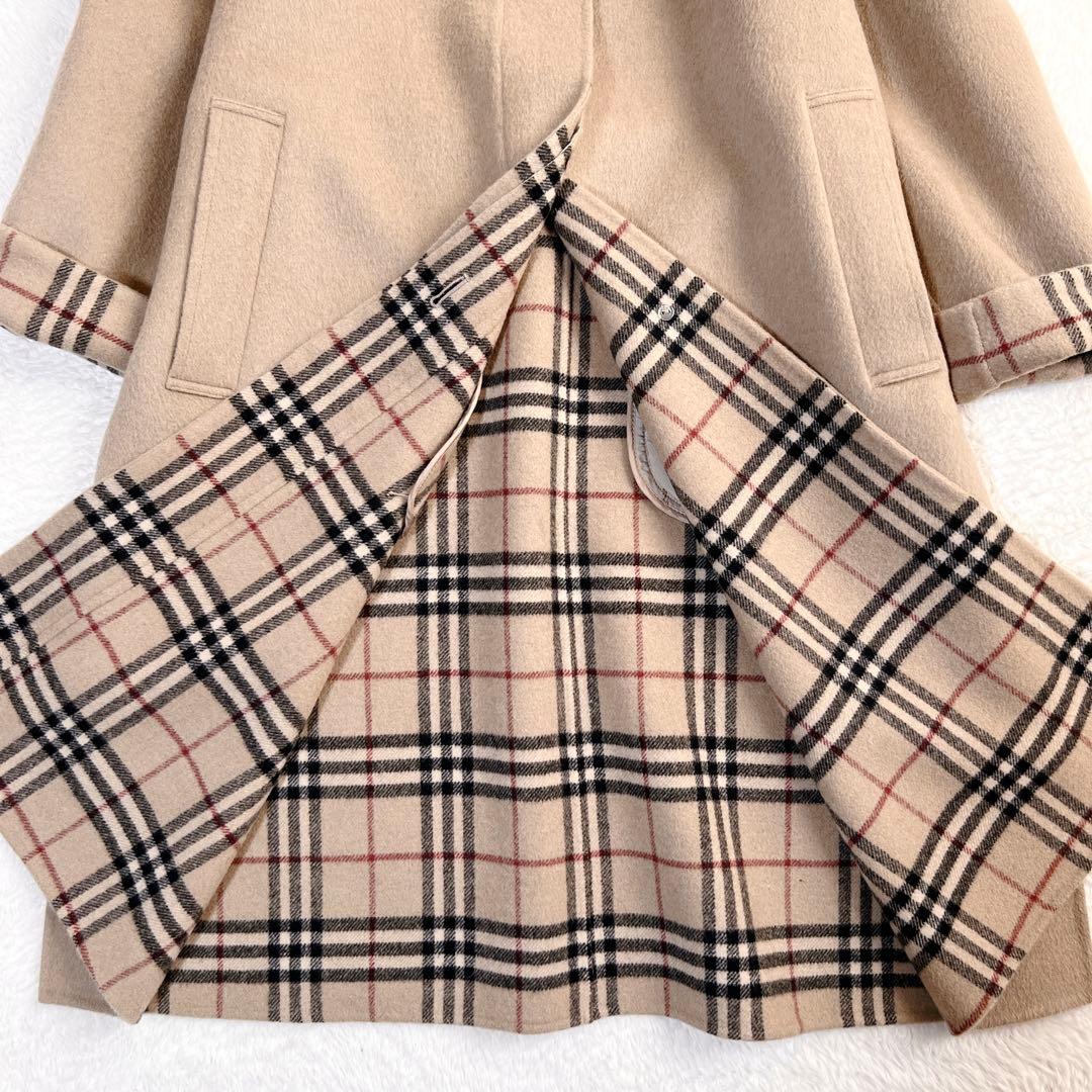 バーバリーロンドン ダブルフェイス ロングコート カシミヤ ベージュ 2XL