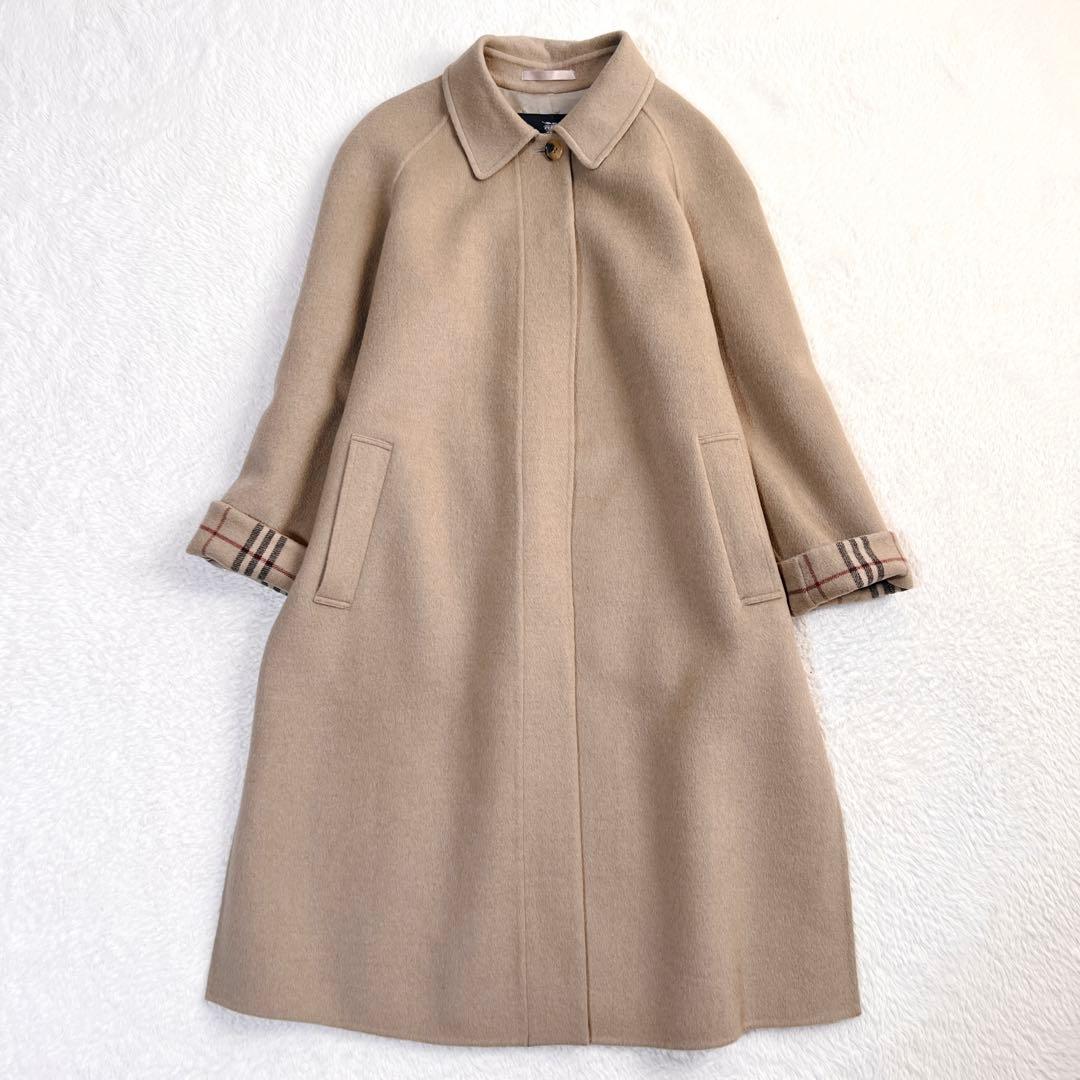 バーバリーロンドン ダブルフェイス ロングコート カシミヤ ベージュ 2XL