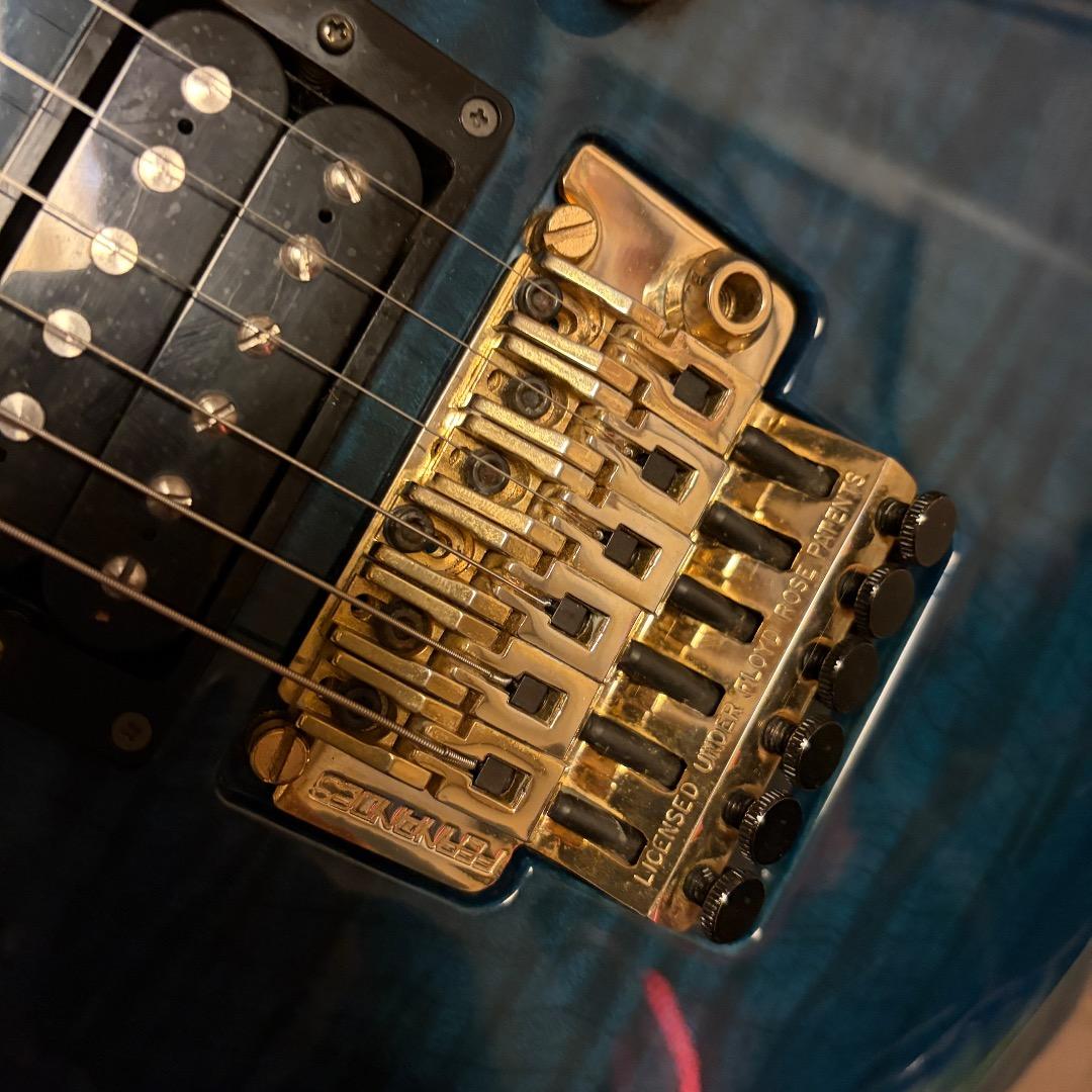 Fernandes SSH フロイドローズ 杢目トップ ゴールドパーツ ケース付