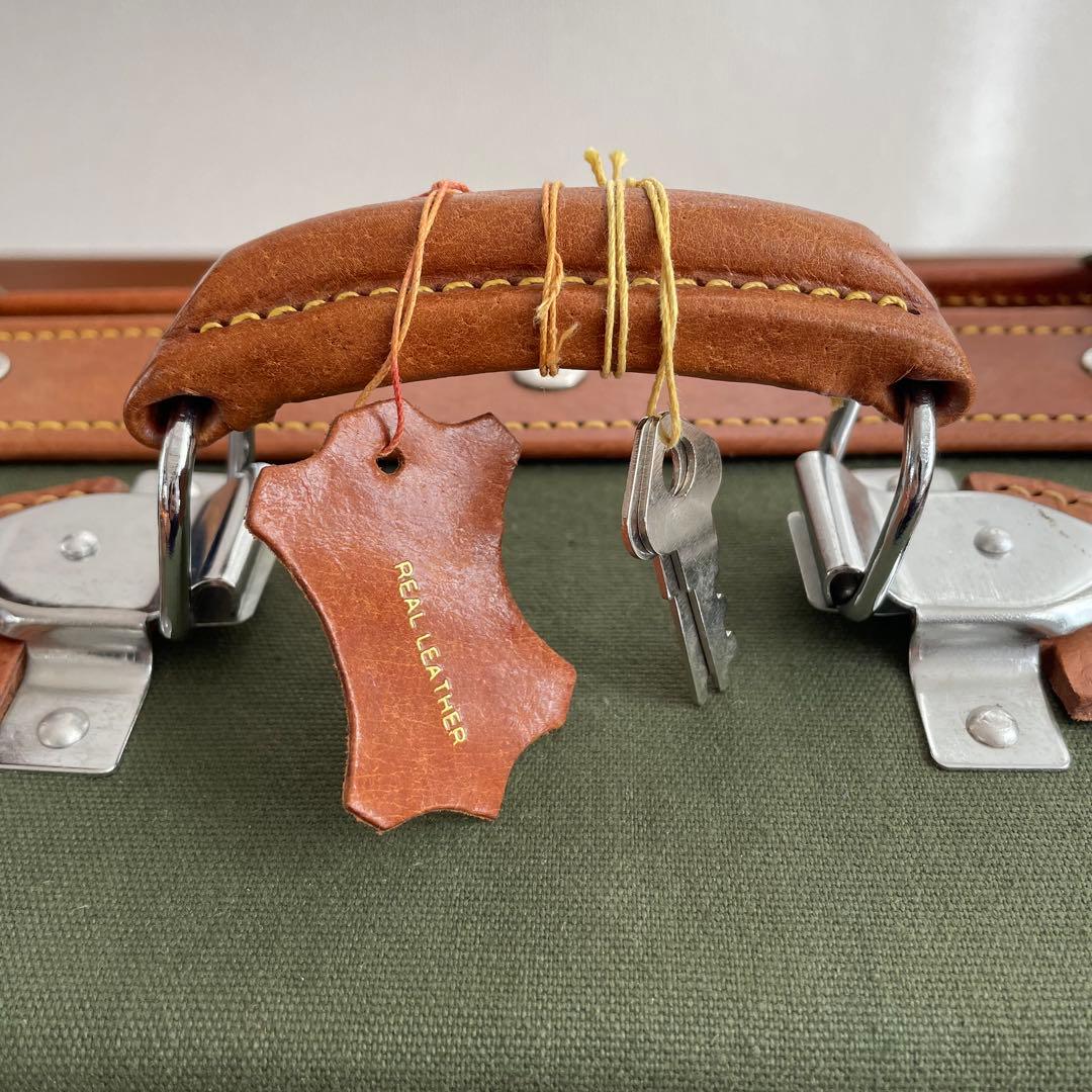 レザー キャンバス トランクケース バッグ 鞄 レトロ 古道具 ヴィンテージ調
