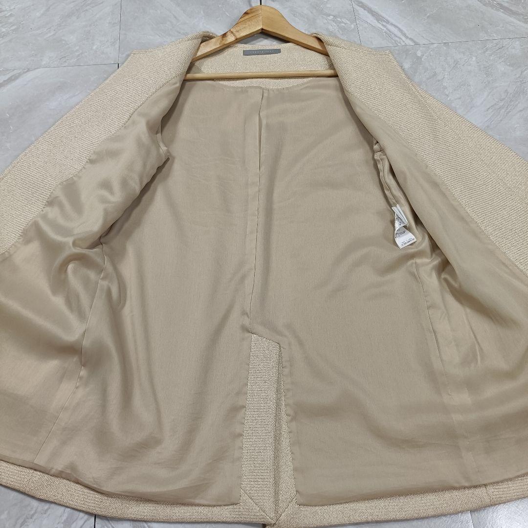 【美品】セオリーリュクス スプリングコート 38 M ベージュ ロングコート
