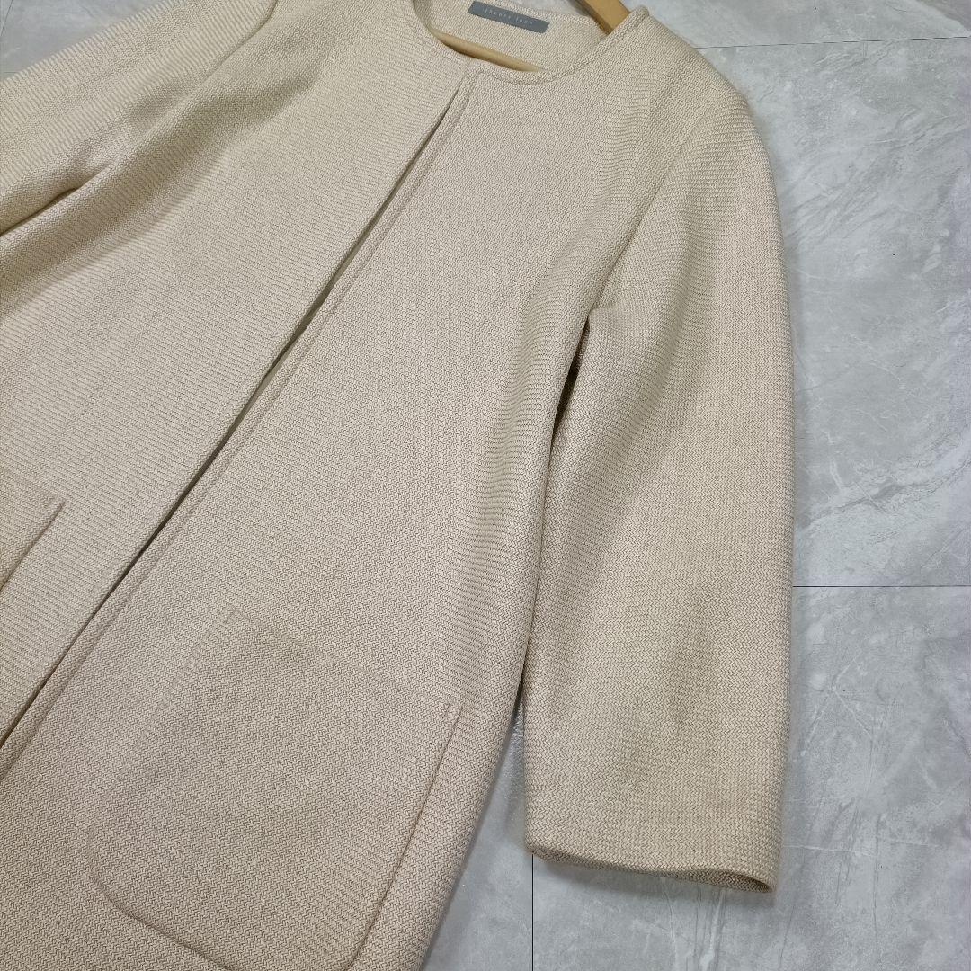 【美品】セオリーリュクス スプリングコート 38 M ベージュ ロングコート