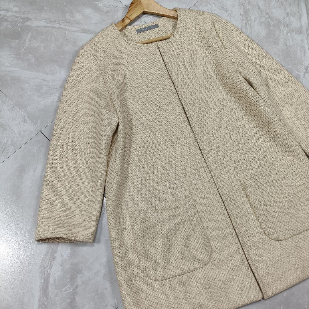 【美品】セオリーリュクス スプリングコート 38 M ベージュ ロングコート