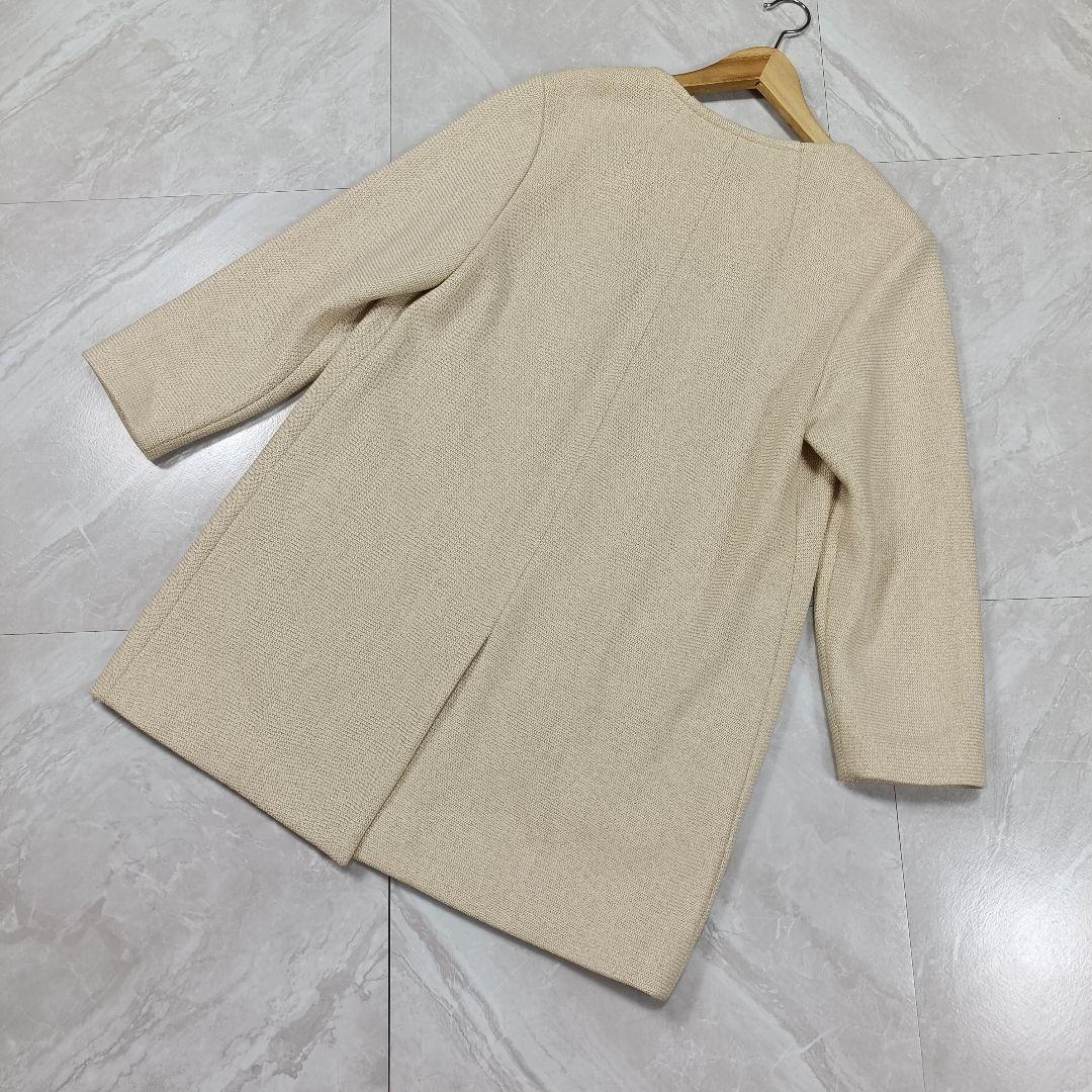 【美品】セオリーリュクス スプリングコート 38 M ベージュ ロングコート