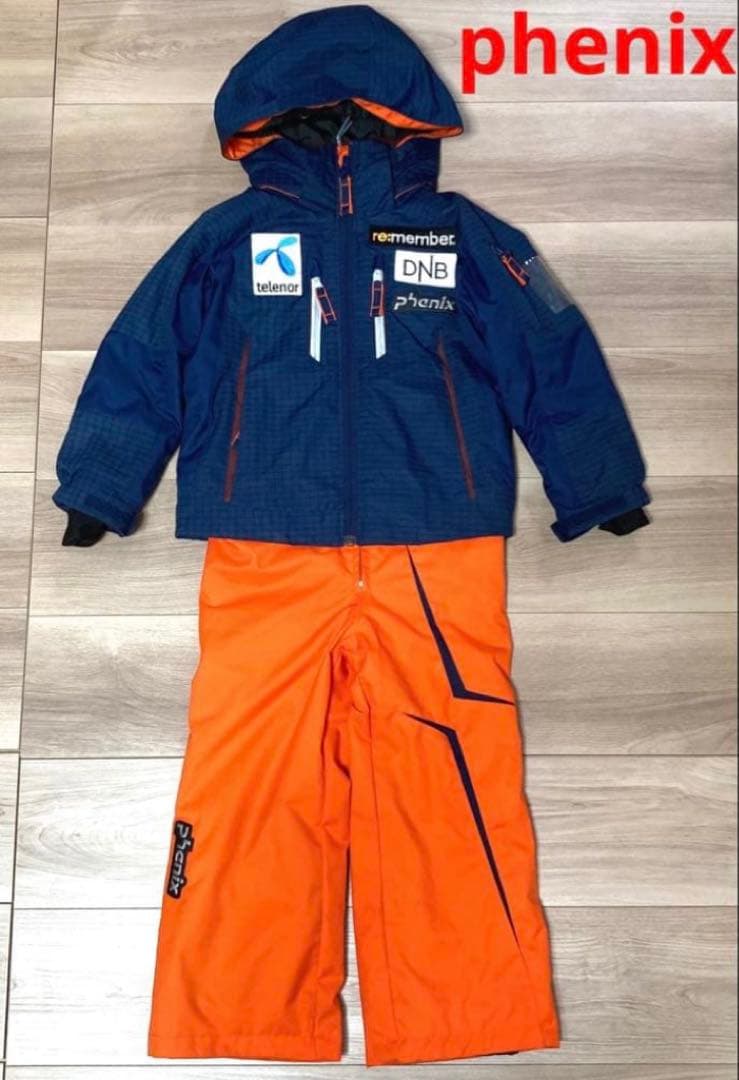 ２回着　フェニックス スキーウエア　ノルウェーモデル　キッズ　上下　100