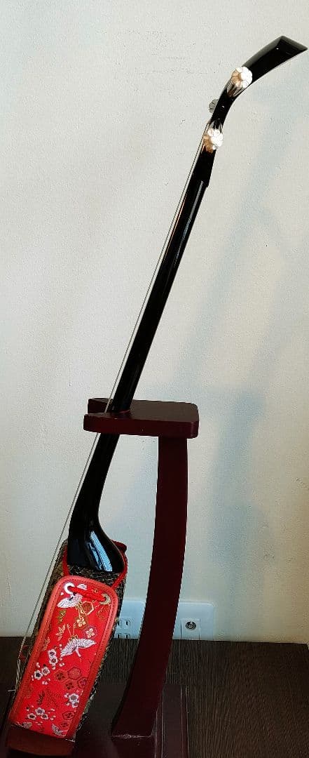 鯖缶 玉城盛善作西平開鐘復刻三線 沖縄本島産黒木材 昭和58年頃打