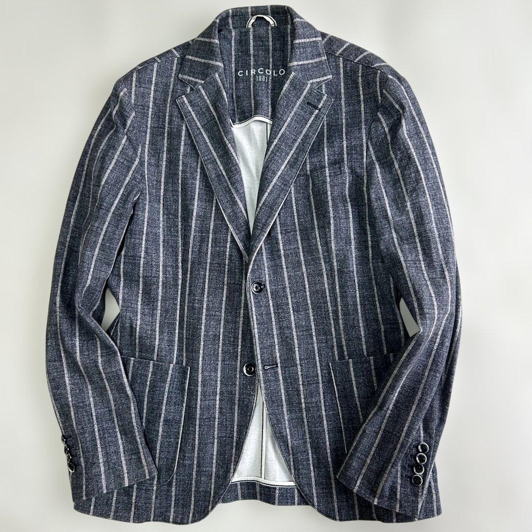 美品 チルコロeasy イージー ジャージー ジャケット52 大きいサイズ