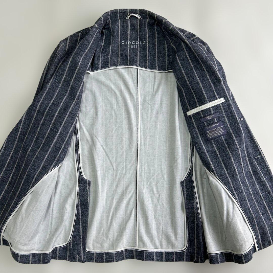 美品 チルコロeasy イージー ジャージー ジャケット52 大きいサイズ