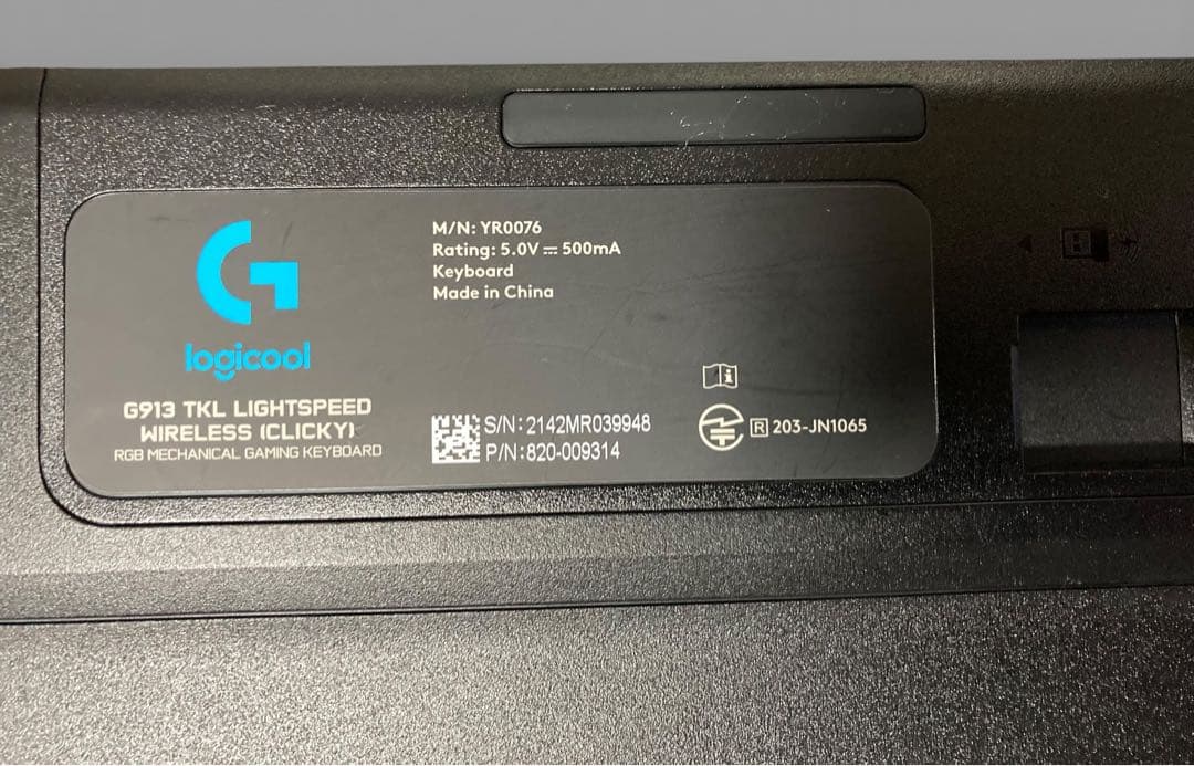 Logicool G913 TKL クリッキー