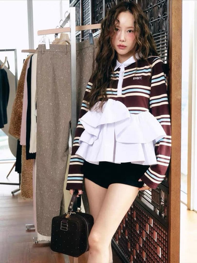 Bibiy. LOLA PEPURAMU POLO BROWN ブラウン