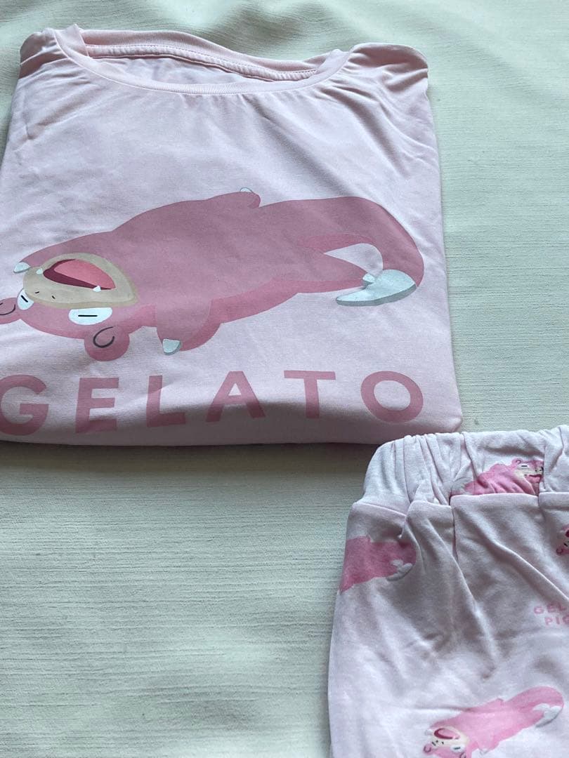 ジェラートピケ　ポケモン　接触冷感プリントTシャツ＆ショートパンツセット　ヤドン