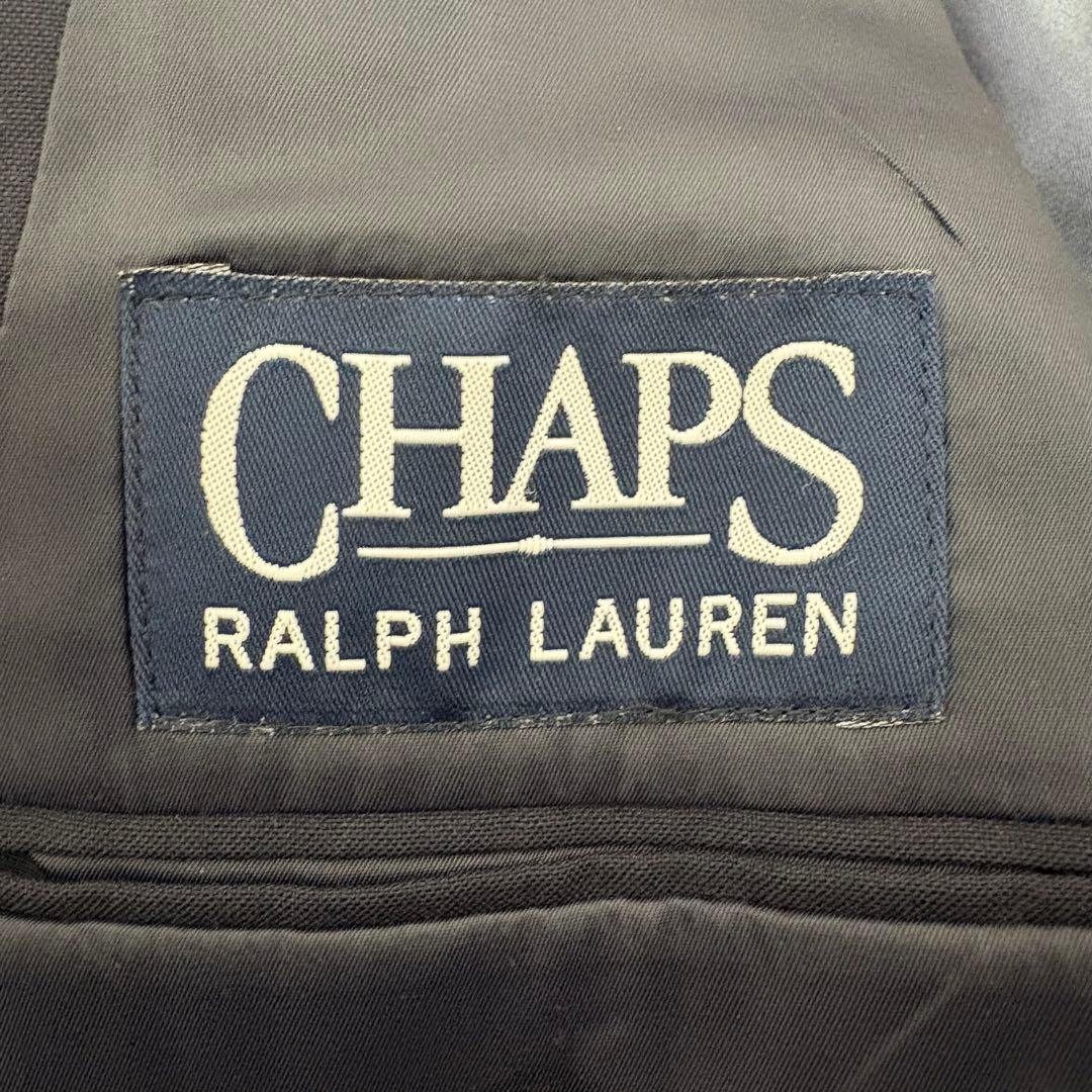 美品 ラルフローレン CHAPS ダブルテーラードジャケット 金ボタン XL 紺