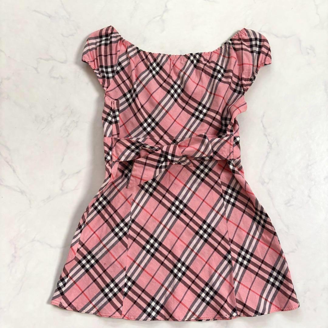 美品✨バーバリーブルーレーベル フレンチスリーブ カットソー ノバチェック