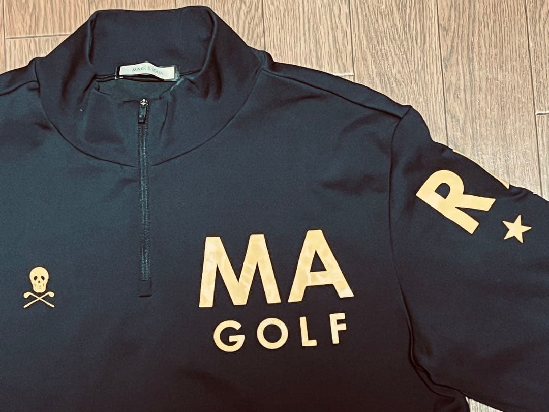 裏起毛　マーク&ロナ　メンズ　ハーフジップ　長袖シャツ　値引き打ち切り