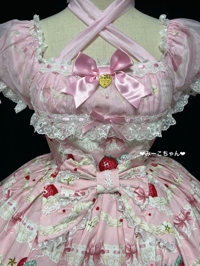 Strawberry 2点セット　甘ロリ　しゅくれどーる　ロリータ　ロリィタ