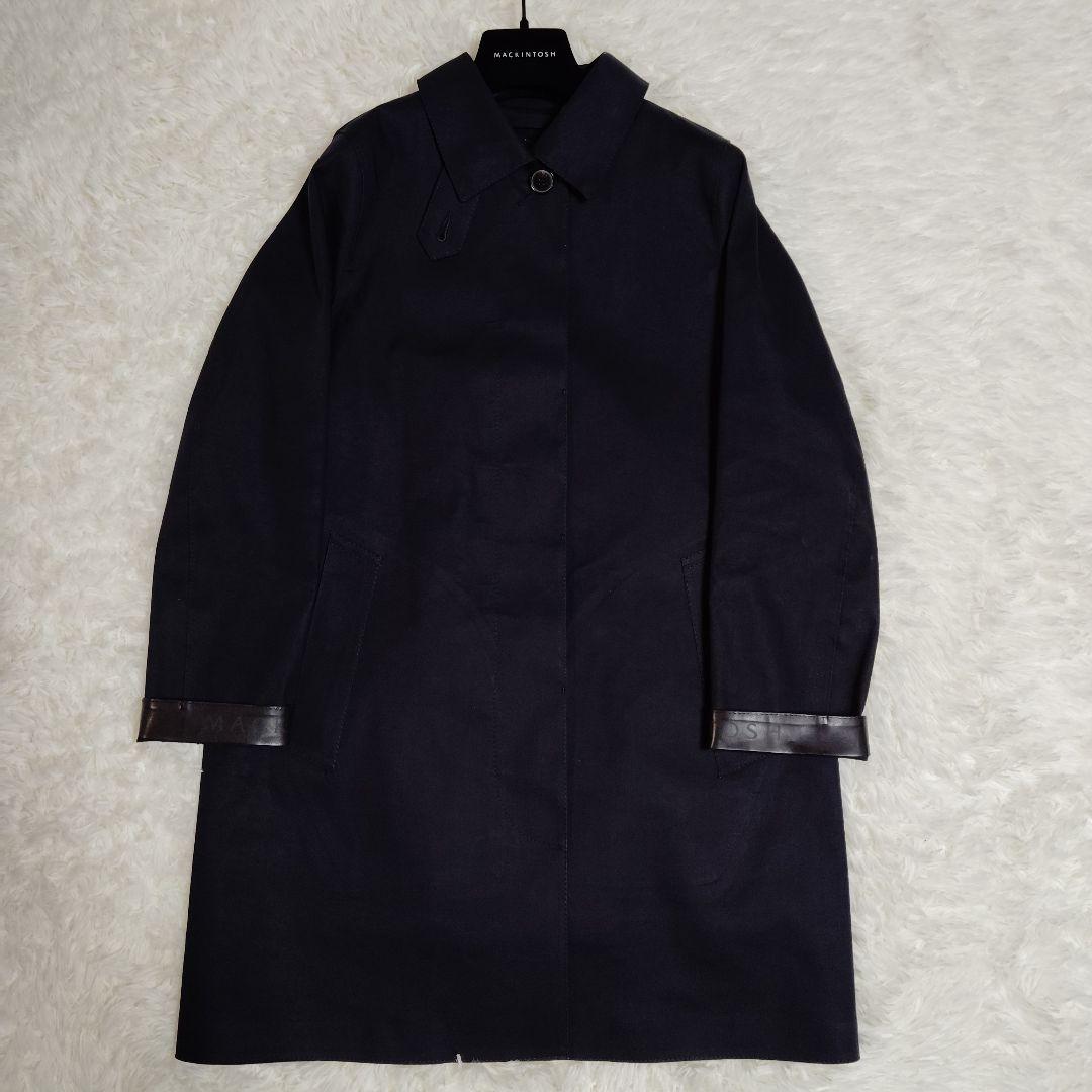 極美品 マッキントッシュ ダンケルド 現行 ゴム引き ロゴ 止水テープ 6 黒