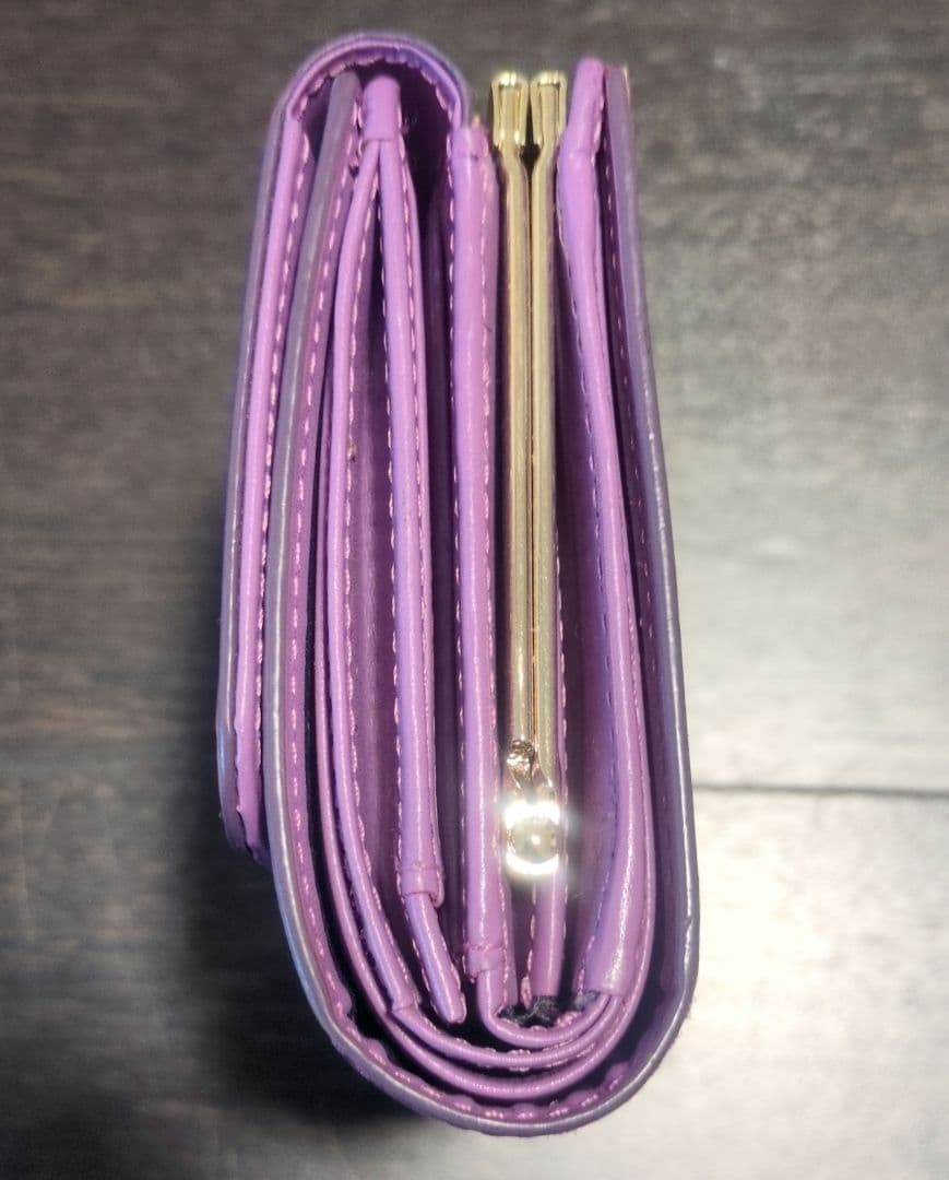 ANNA SUI 三つ折財布 パープル系
