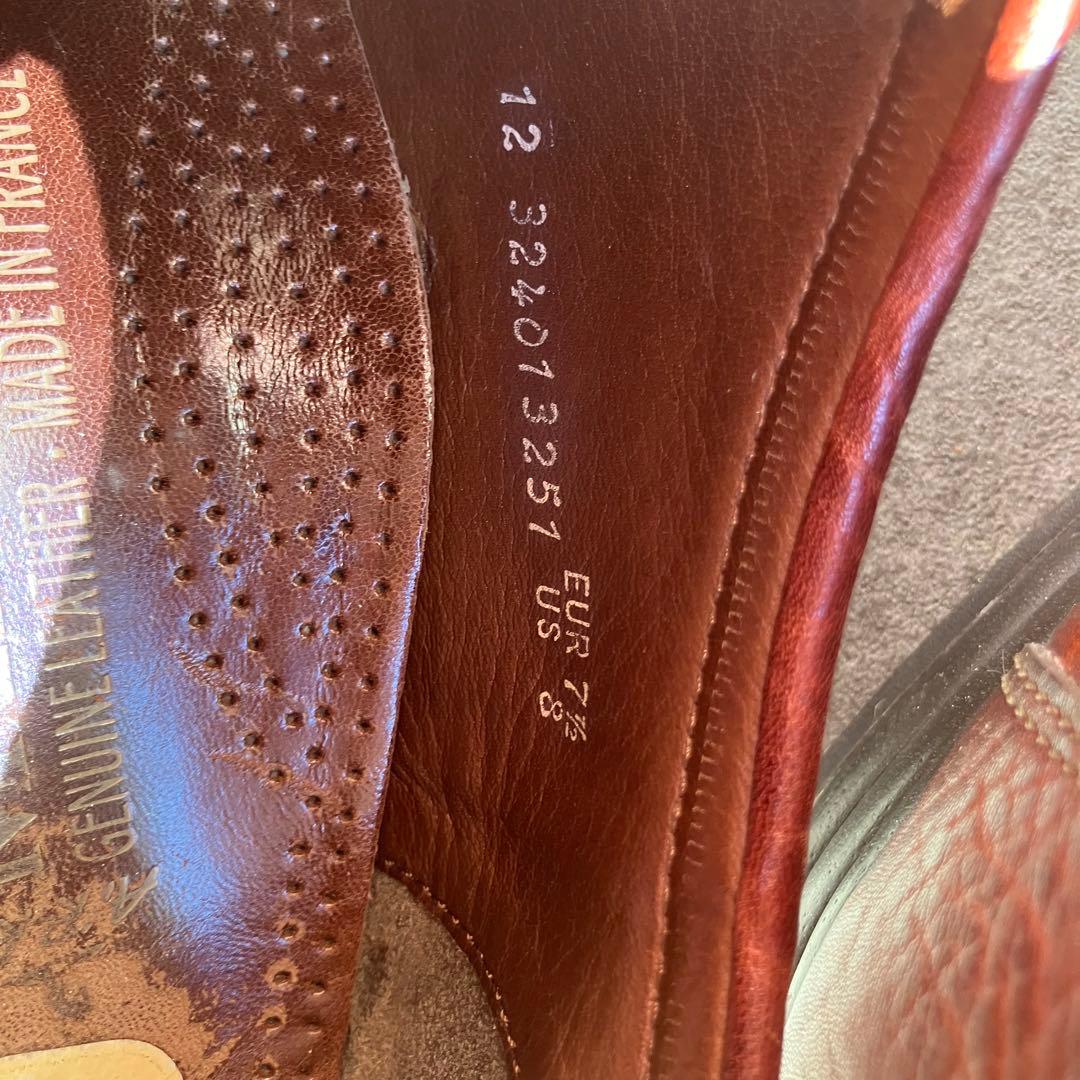 ブラウン レザー モカシン　mephisto