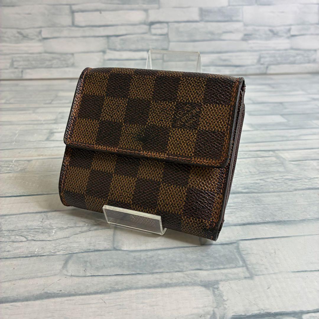 美品　50 LOUIS VUITTON ルイヴィトン ダミエ 2つ折り　Ｗホック