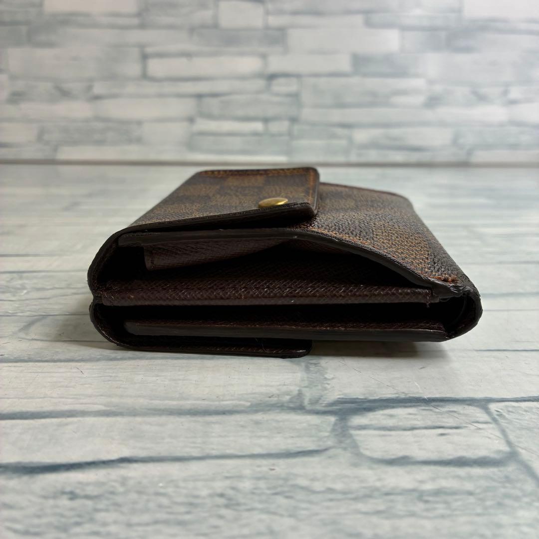 美品　50 LOUIS VUITTON ルイヴィトン ダミエ 2つ折り　Ｗホック