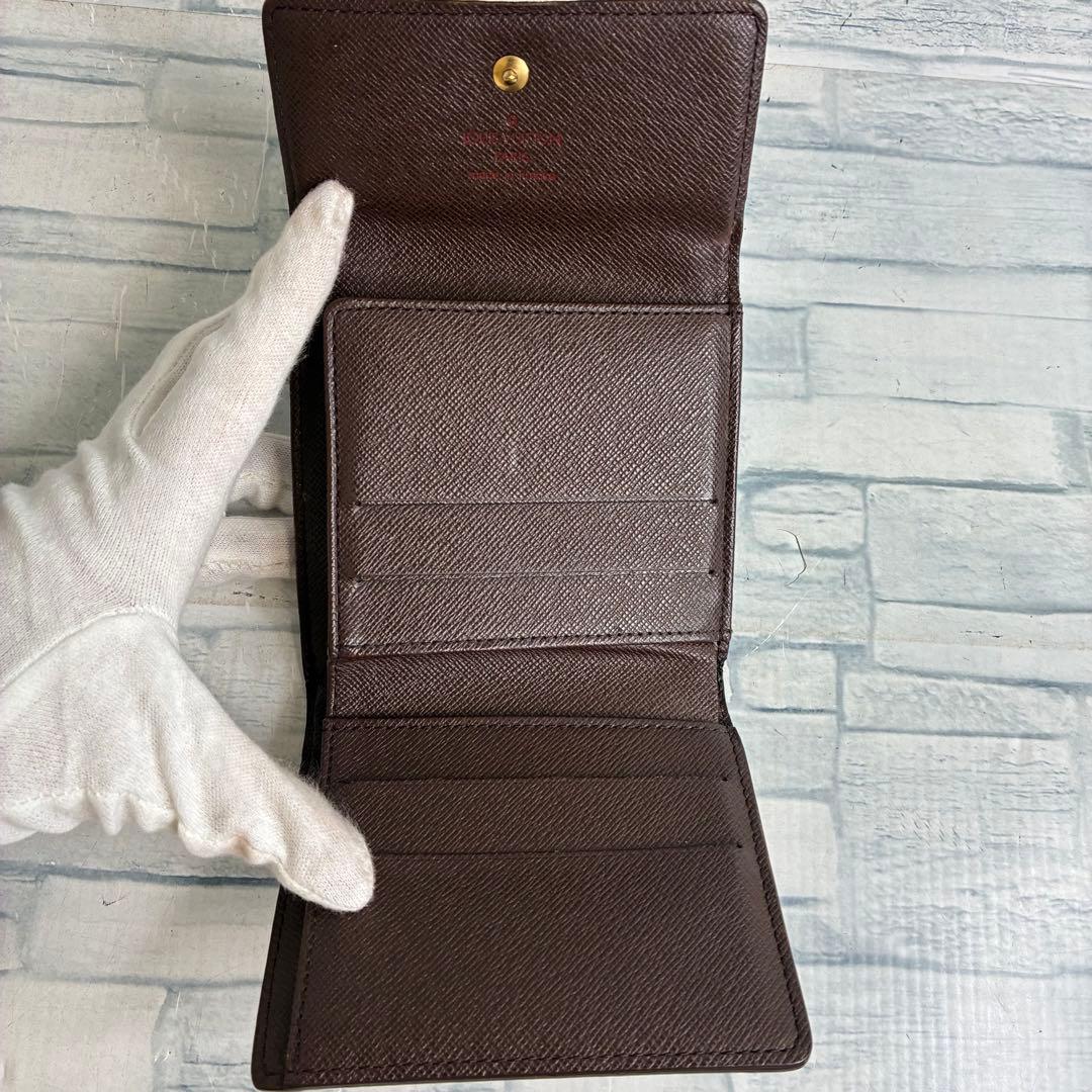 美品　50 LOUIS VUITTON ルイヴィトン ダミエ 2つ折り　Ｗホック